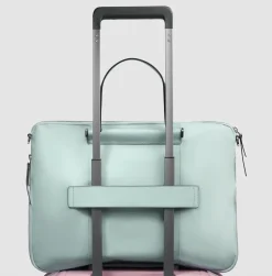 Borsa Donna da Lavoro PIQUADRO linea Circle in Pelle e Tessuto Verde - CA4021W92T