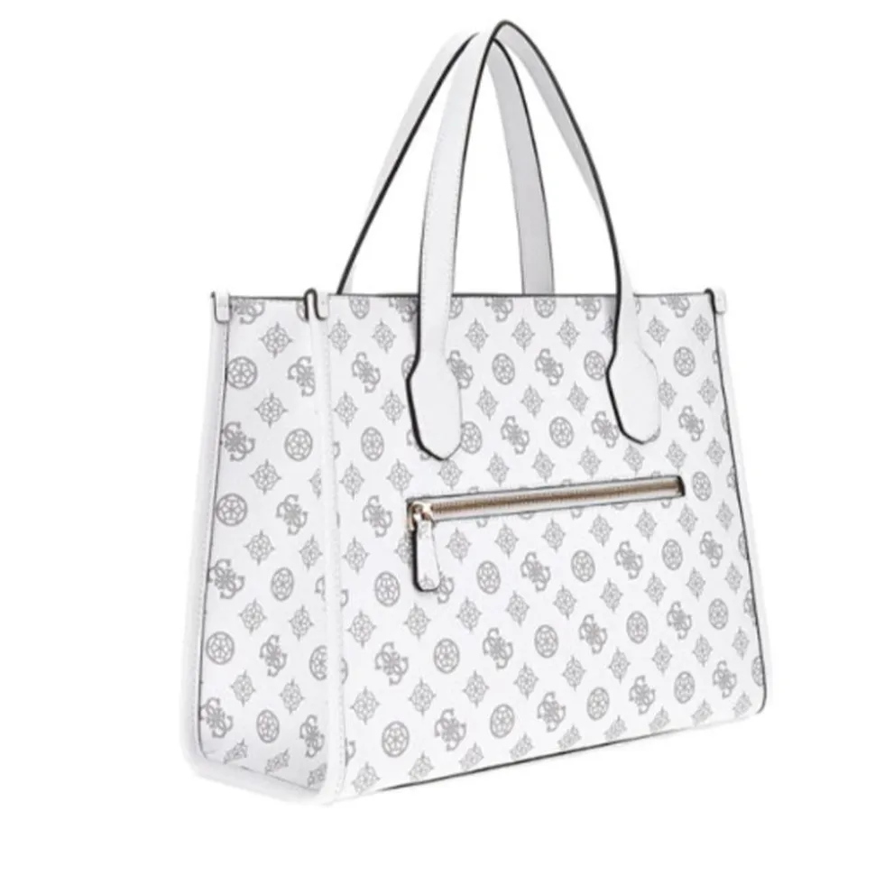 Borsa Donna GUESS a Mano con Tracolla Linea Silvana Colore White Logo