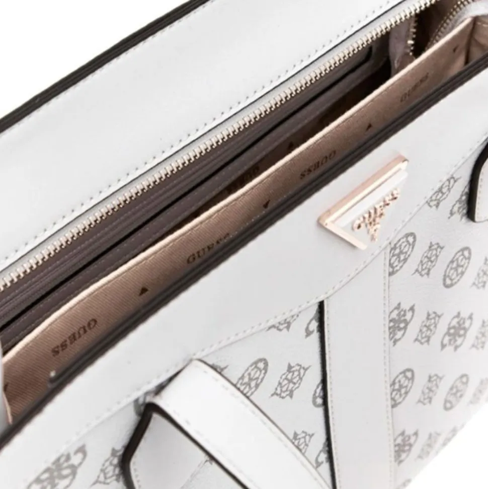 Borsa Donna GUESS a Mano con Tracolla Linea Silvana Colore White Logo