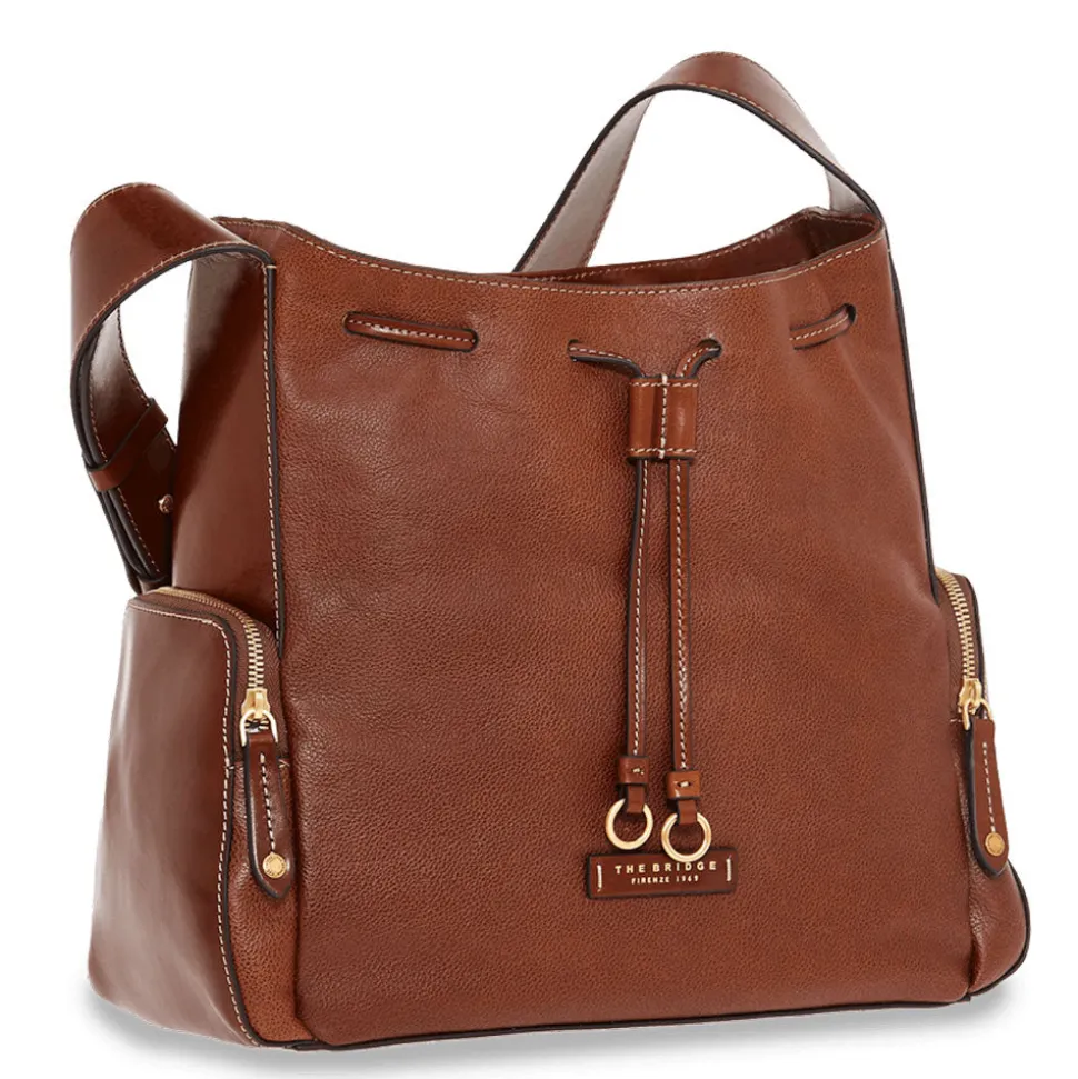 Borsa Donna Hobo THE BRIDGE linea Carlotta in Pelle Marrone