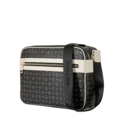 Borsa Donna Messenger POLLINI Linea Heritage Logo Classic Nero e Avorio