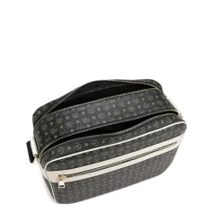 Borsa Donna Messenger POLLINI Linea Heritage Logo Classic Nero e Avorio