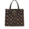 Borsa Donna Mini GUESS a Mano con Tracolla Linea Silvana Colore Mocha Logo