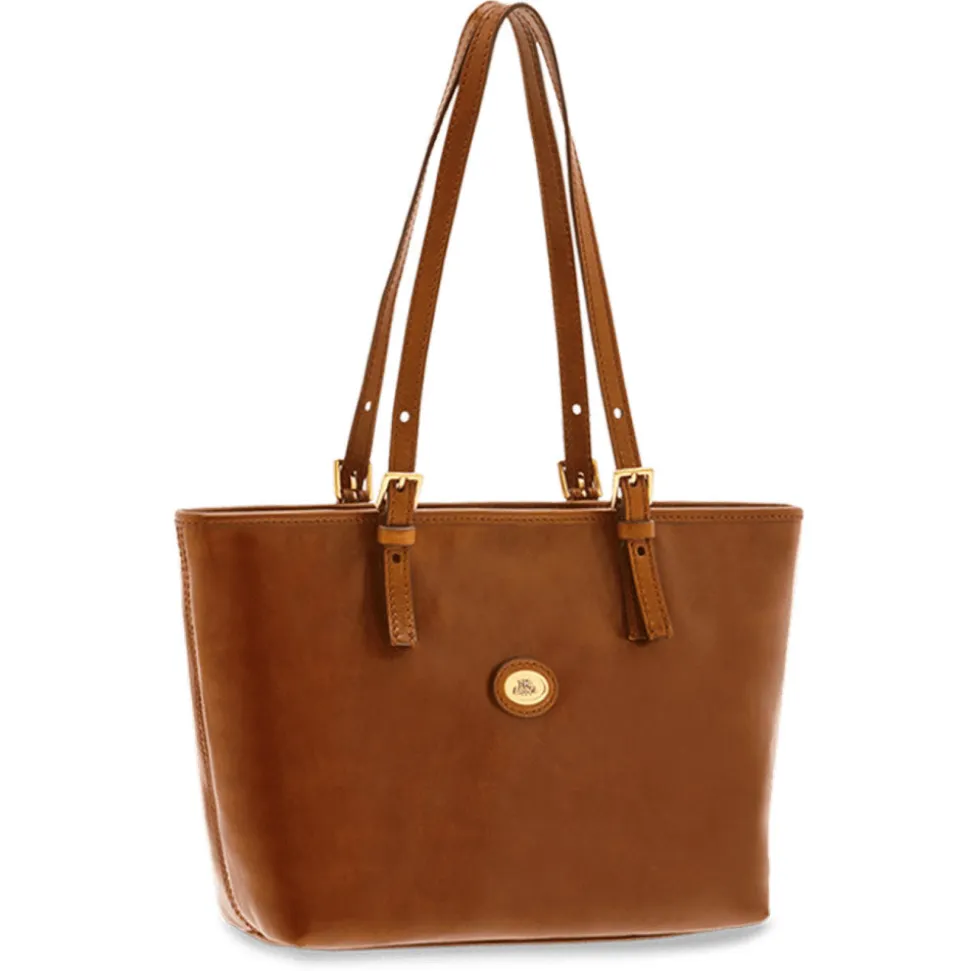 Borsa Donna Shopping Media THE BRIDGE in Pelle Marrone linea Story