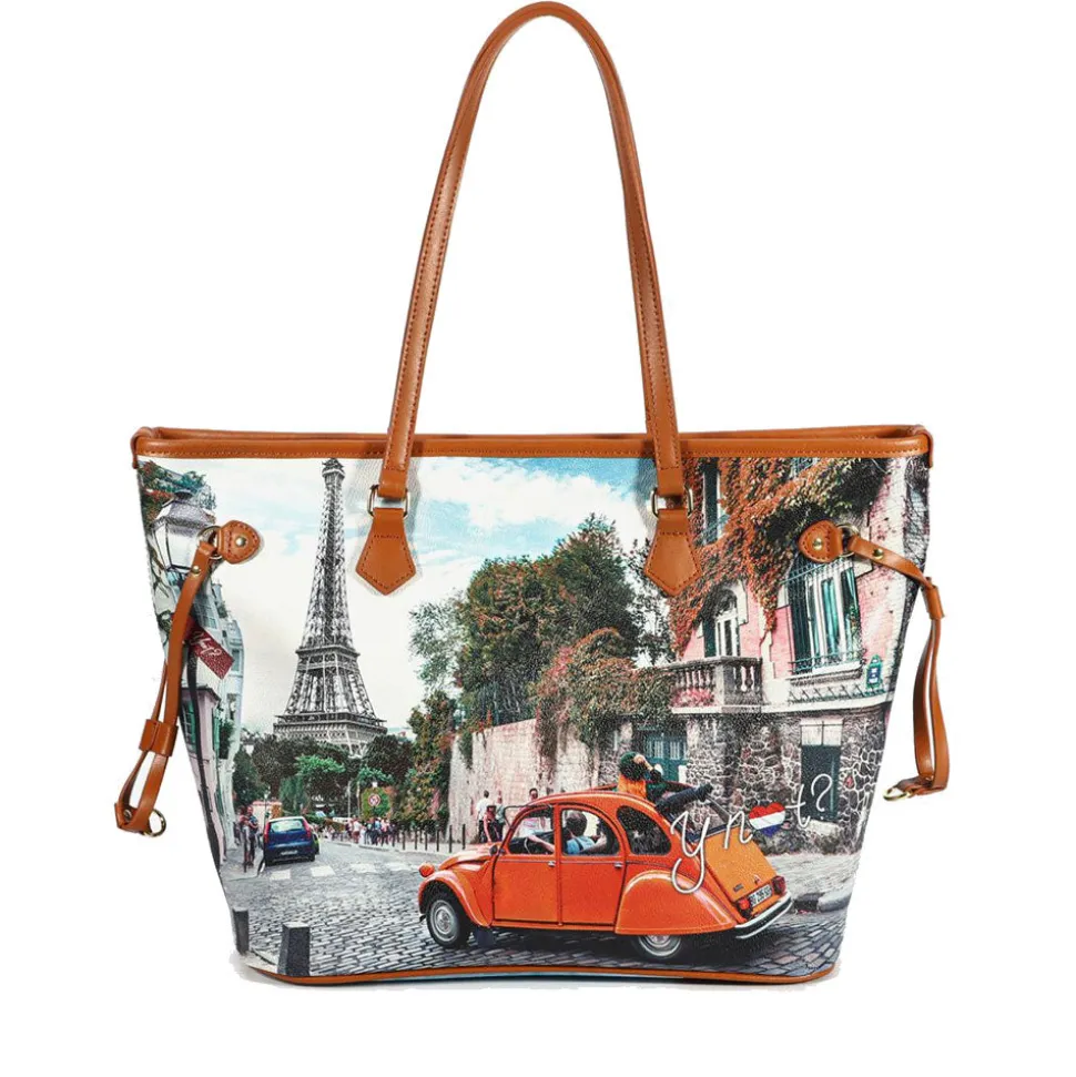 Borsa Donna Y NOT a Spalla YES-319 Stampa C'est La Vie