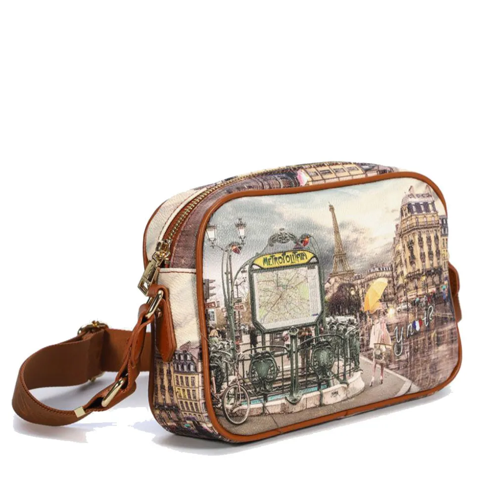Borsa Donna Y NOT a Tracolla YES-310 Stampa Metrò Paris