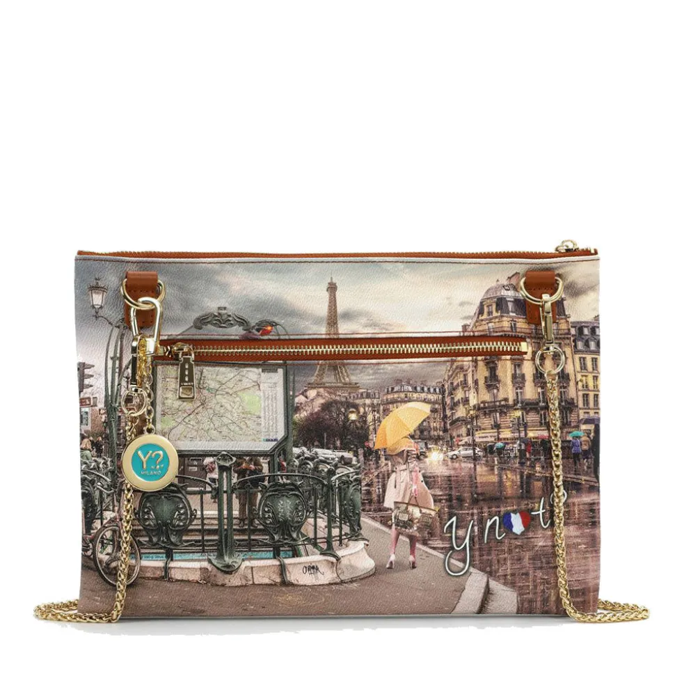 Borsa Donna Y NOT Clutch con Tracolla in Catena YES-605 Metrò Paris