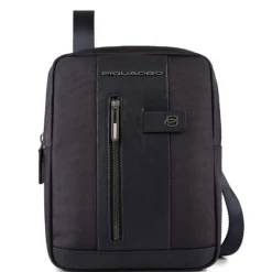 Borsello Organizzato Piquadro in Tessuto e Pelle di Colore Blu Porta iPad - CA1816BR2 Linea Brief