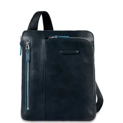 Borsello Organizzato Piquadro in Pelle Blu Porta iPad/iPad®Air, - CA1816B2 Linea Blue Square