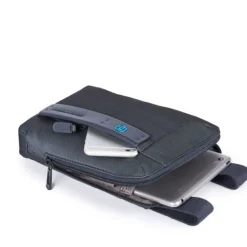 Borsello Uomo PIQUADRO con porta iPadmini - CA3084P16 in Tessuto Chevron - Grigio