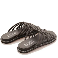 Ciabatte Donna CULT Roshelle 4275 in Pelle Colore Black con Fasce Intrecciate