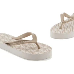 Ciabatte Donna Infradito ARMANI EXCHANGE Colore Off White - Wood Grain