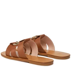 Ciabatte Flat LIU JO Saba 08 in Pelle color Cuoio