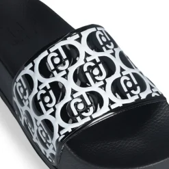 Ciabatte Platform in Gomma LIU JO Mykonos 01 con Fascia Logata Black