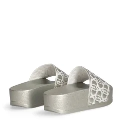 Ciabatte Platform in Gomma LIU JO Mykonos 01 con Fascia Logata Metallic Light Gold