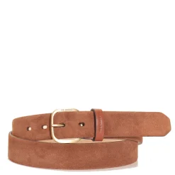 Cintura Uomo 3,5 cm THE BRIDGE in Pelle Scamosciata Marrone 110 cm