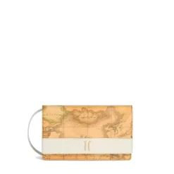 Clutch a Tracolla con Pattina 1A Classe Alviero Martini linea Heritage Geo colore Geo Classic e Avorio PO40