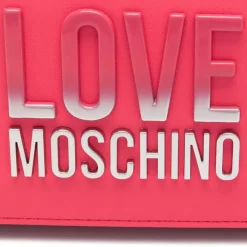 Clutch con Tracolla LOVE MOSCHINO Fuxia con Logo Lettering Sfumato