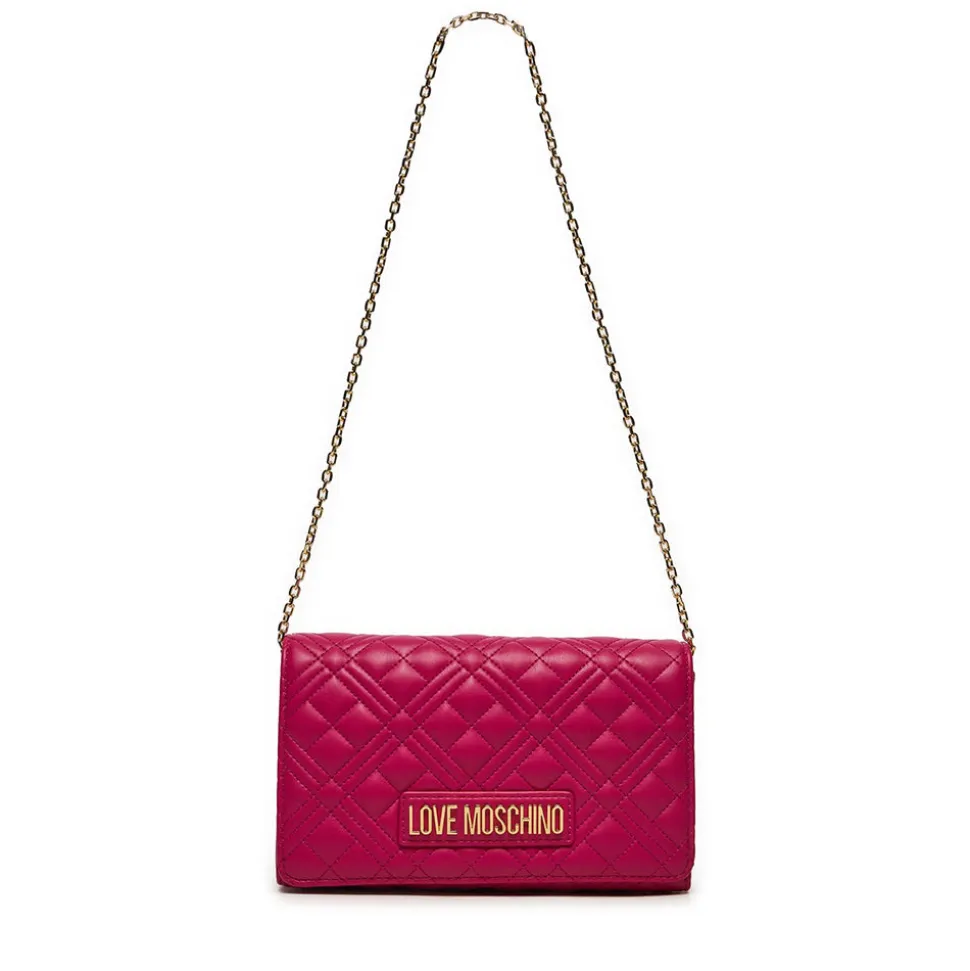 Clutch Donna con Tracolla LOVE MOSCHINO linea Smart Daily Quilted Magenta