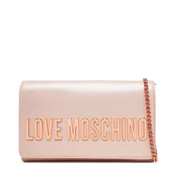 Clutch Donna LOVE MOSCHINO linea Smart Daily Bag Lettering Logo Metallic Powder