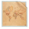Foulard 90 x 90 cm 1A Classe Alviero Martini in Seta stampa Geo Classic e Azzurro Artico 3290