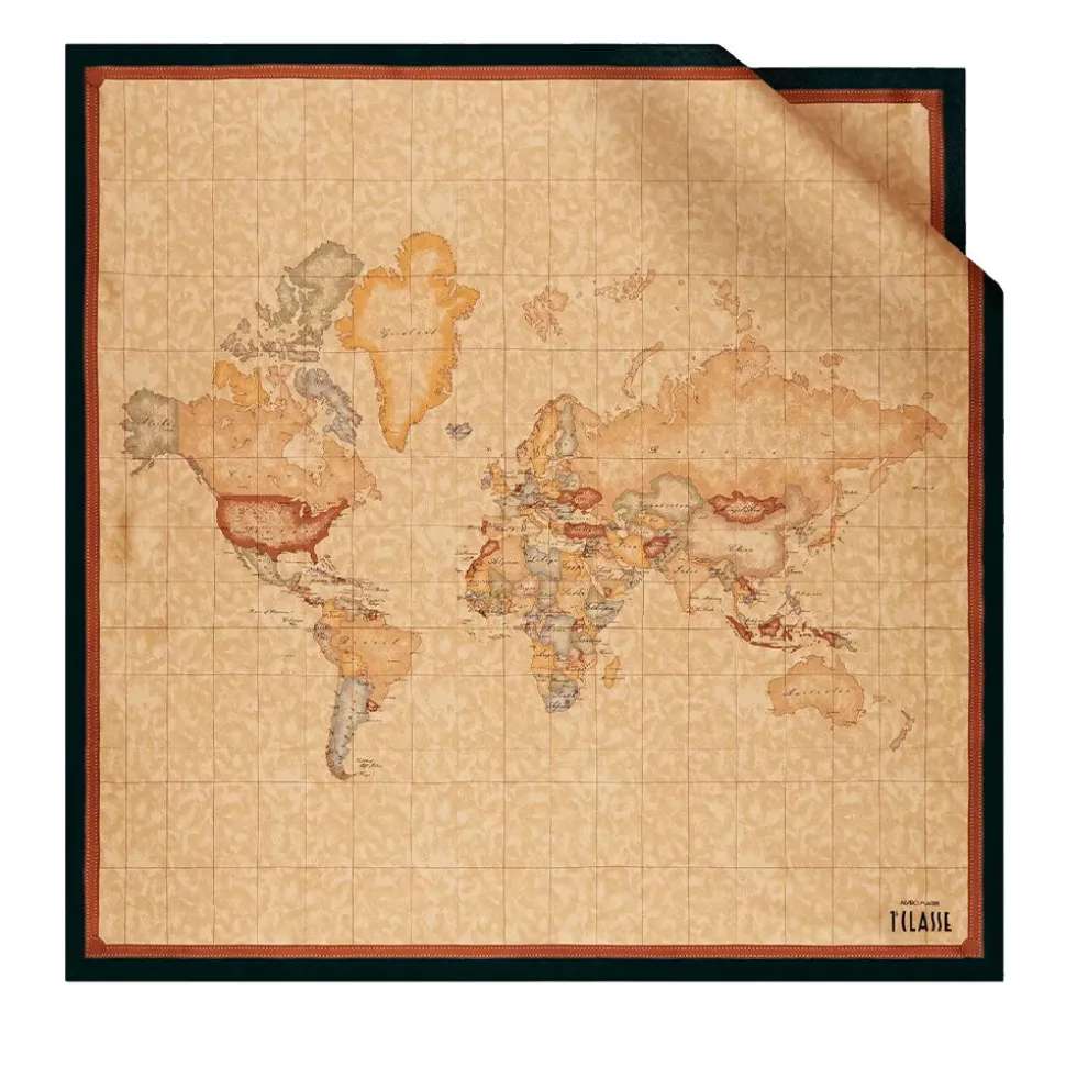 Foulard 90 x 90 cm 1A Classe Alviero Martini in Seta stampa Geo Classic e Nero 3190