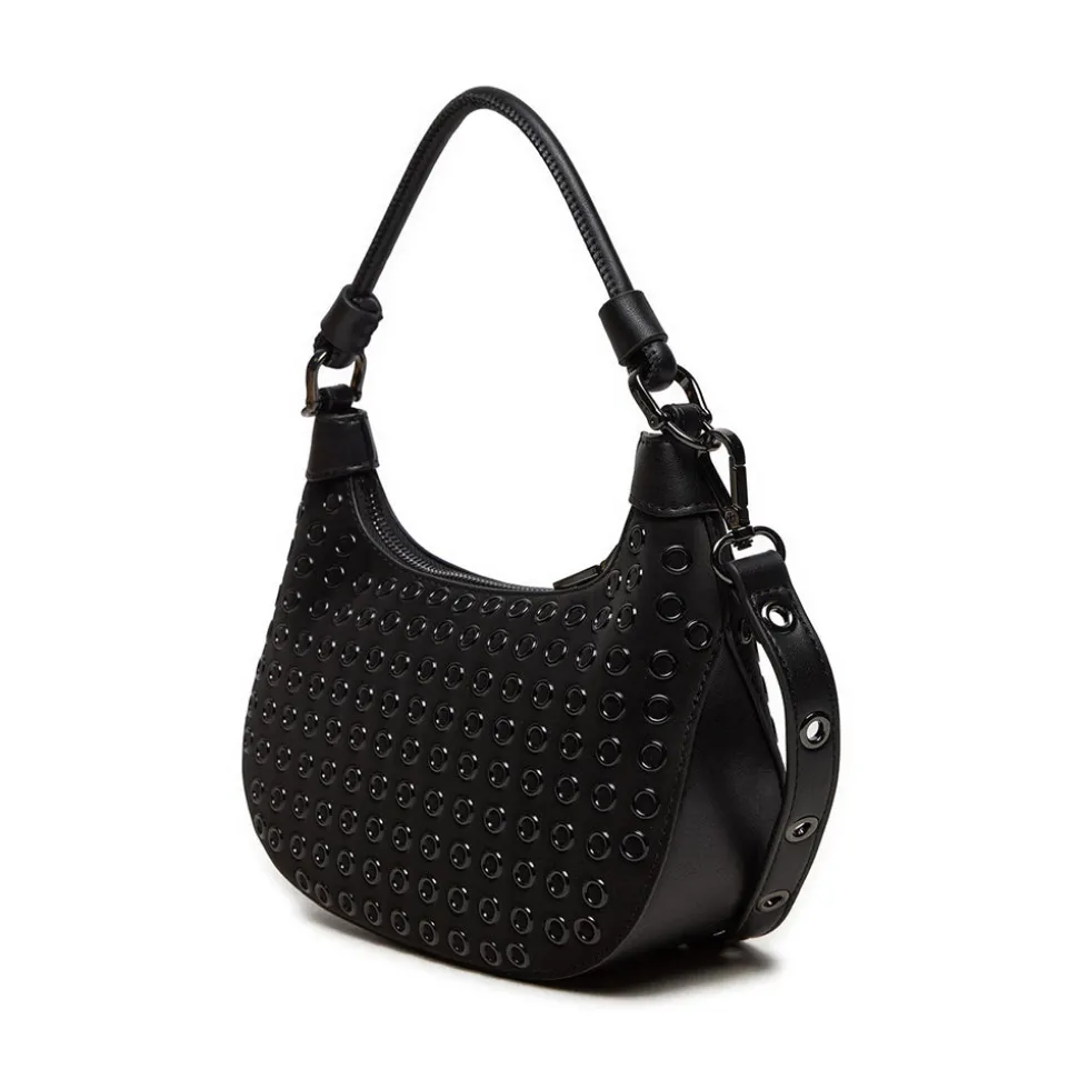 Hobo Bag a Mano LOVE MOSCHINO linea Glam Up Nera con Logo Canna di Fucile