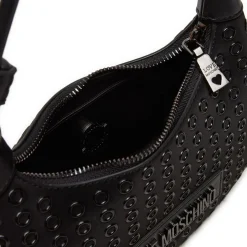 Hobo Bag a Mano LOVE MOSCHINO linea Glam Up Nera con Logo Canna di Fucile