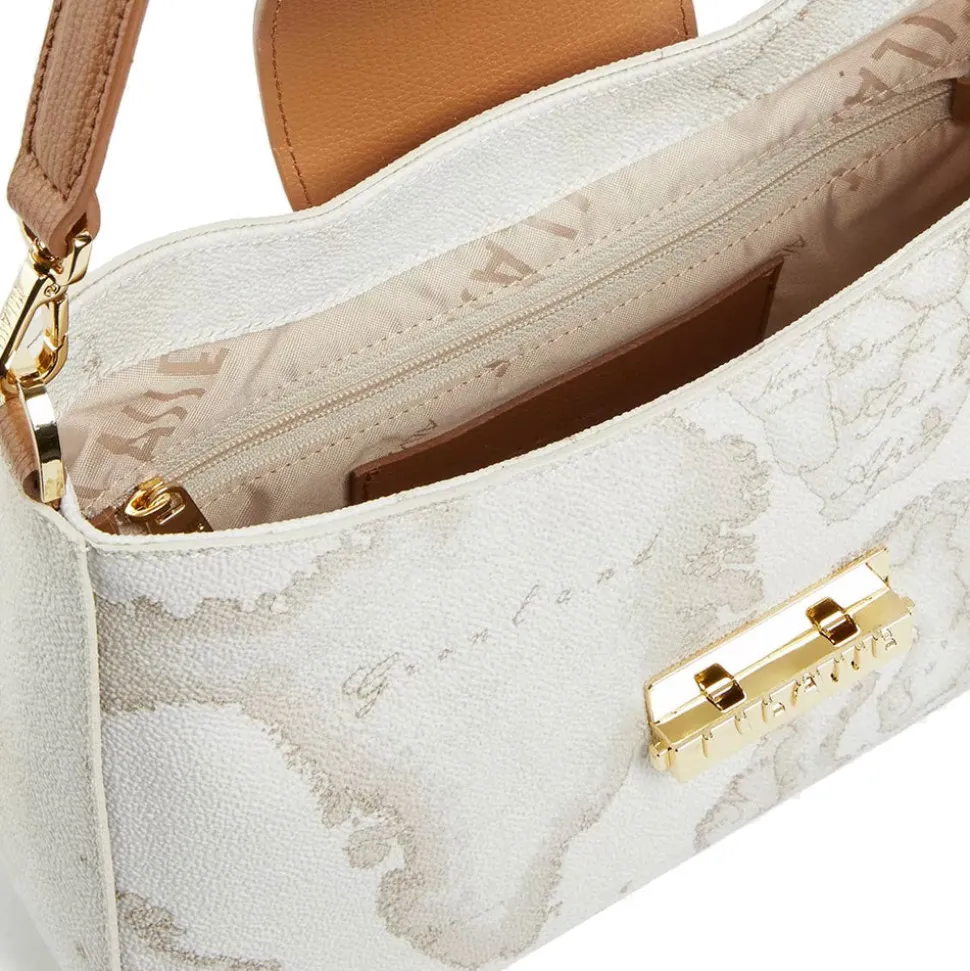 Hobo Bag con Tracolla 1A Classe Alviero Martini linea Gold Touch Geo White LC05