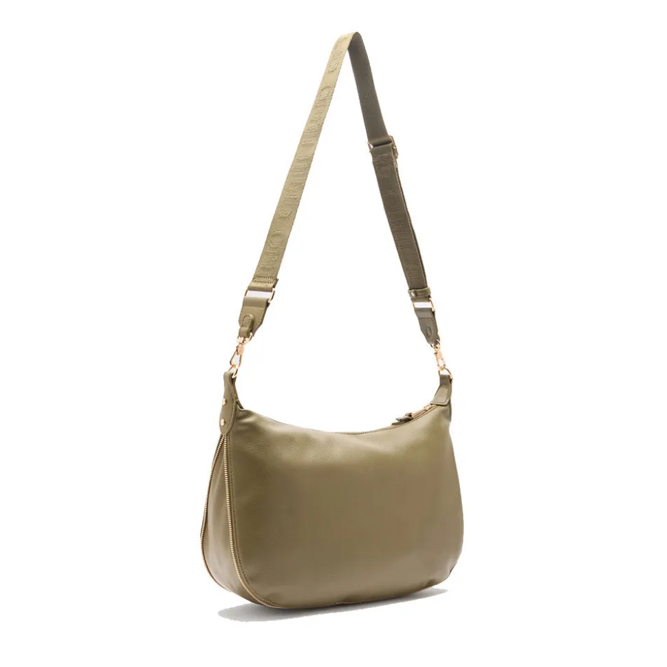 Hobo Bag Large con Tracolla LIU JO Better effetto Bottalato Army Green