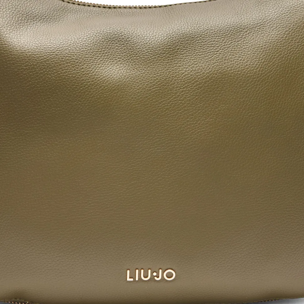 Hobo Bag Large con Tracolla LIU JO Better effetto Bottalato Army Green