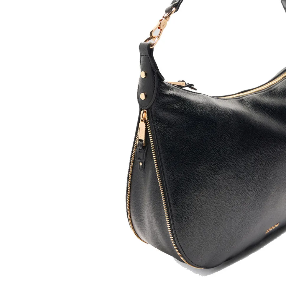Hobo Bag Large con Tracolla LIU JO Better effetto Bottalato Nero