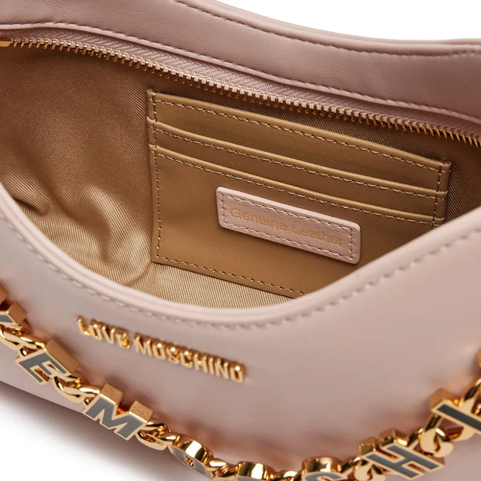 Hobo Bag LOVE MOSCHINO linea Dangling in Pelle Rosa Cipria