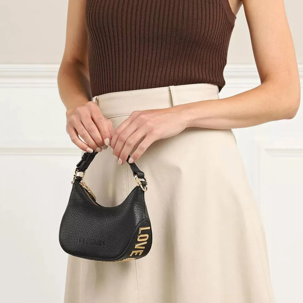 Hobo Bag Small LOVE MOSCHINO linea Giant Logo colore Nero