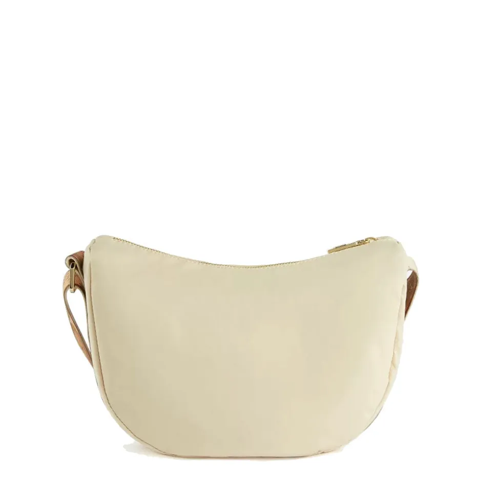 Mezzaluna Piccola a Tracolla 1A Classe Alviero Martini linea Nylon Eco Vibe Avorio GZ67