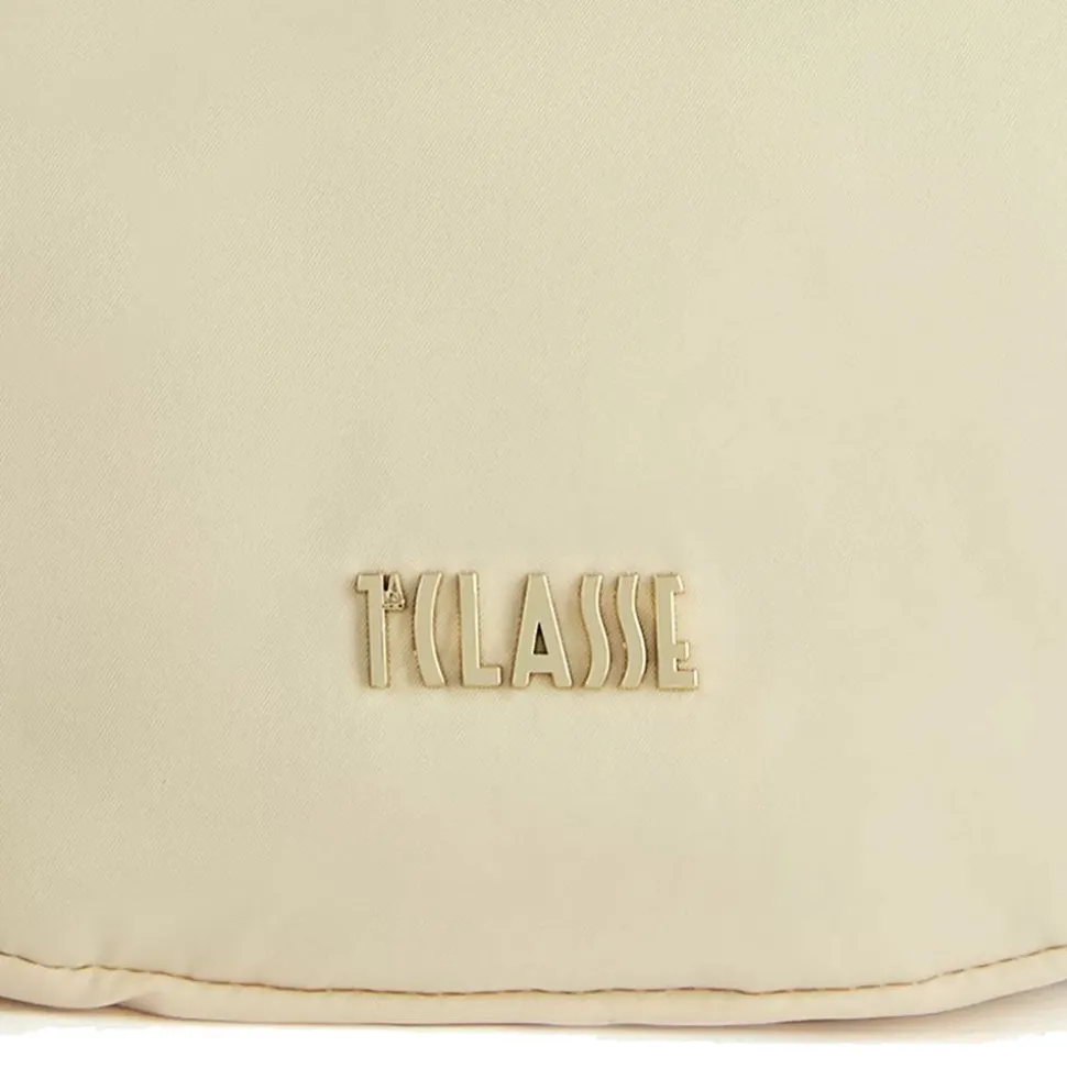 Mezzaluna Piccola a Tracolla 1A Classe Alviero Martini linea Nylon Eco Vibe Avorio GZ67
