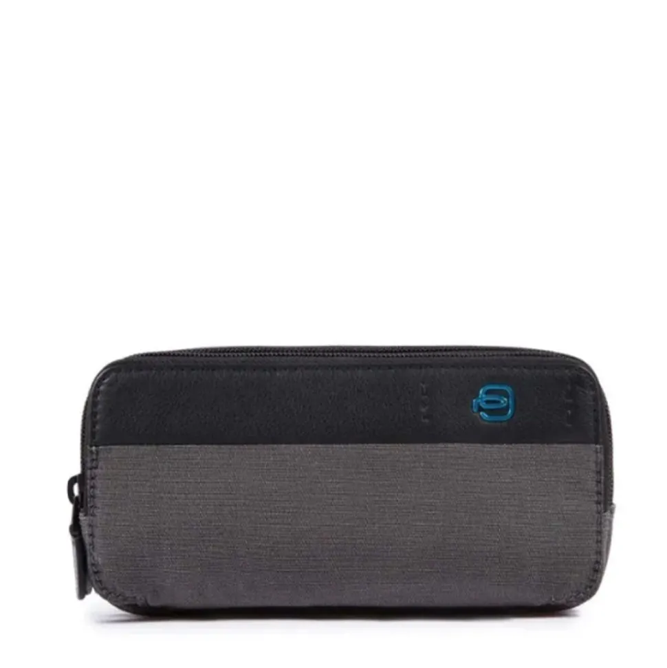 Necessaire Piquadro in Tessuto e Pelle Linea Pulse P16 colore Chevron Grigio - AC2141P16