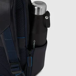 PIQUADRO Zaino Uomo in Pelle Blu con Porta IPad Linea Blue Square - CA5574B2V