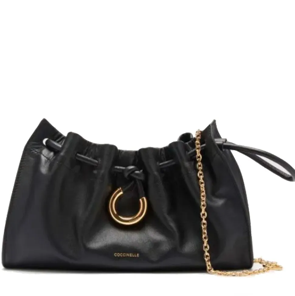 Pochette Donna COCCINELLE in Pelle Liscia Linea Isabella Colore Nero
