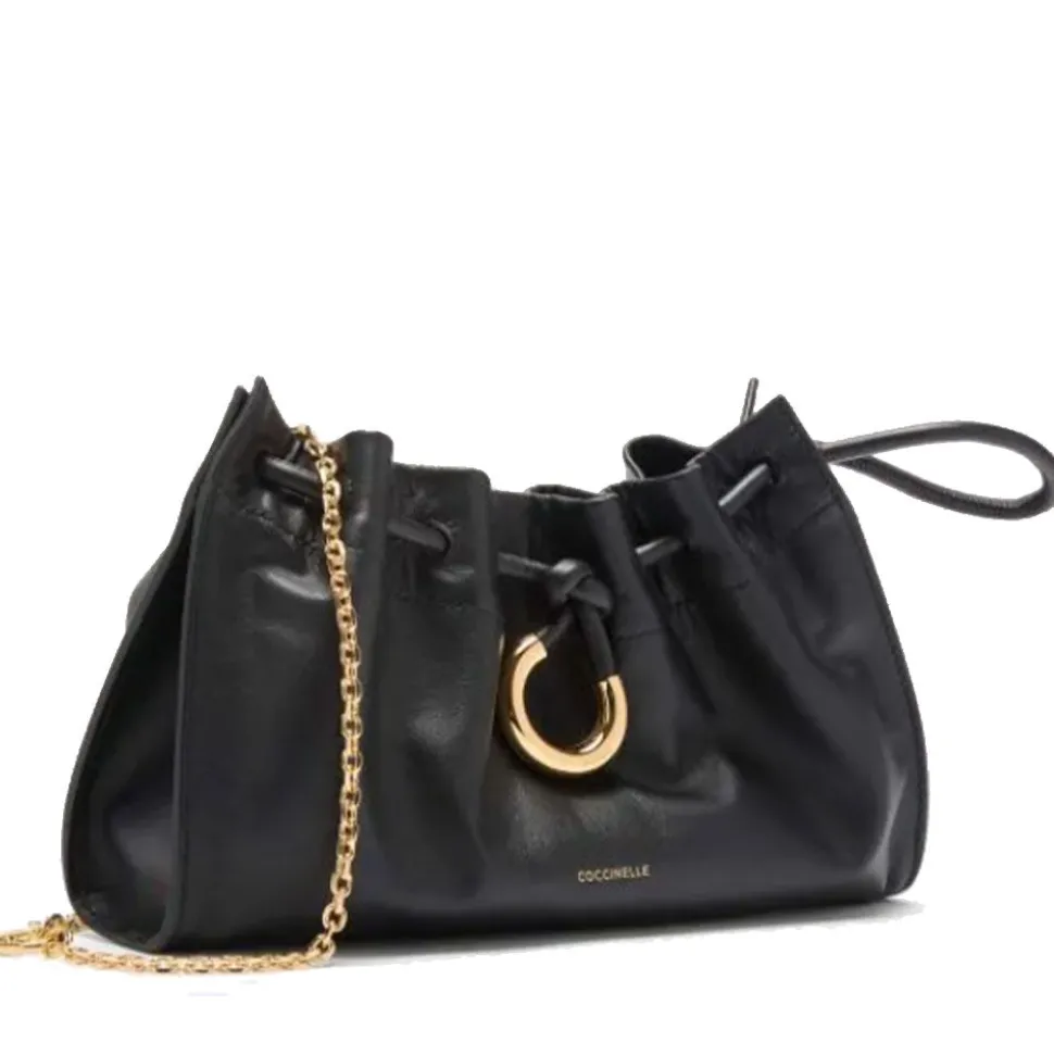 Pochette Donna COCCINELLE in Pelle Liscia Linea Isabella Colore Nero