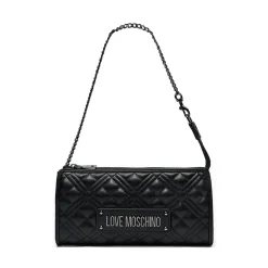 Pochette Donna LOVE MOSCHINO linea Quilted Nero con Logo Canna di Fucile
