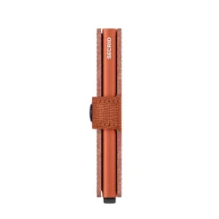 Porta Carte con Clip SECRID linea Miniwallet Crisple in Pelle Pumpkin con RFID