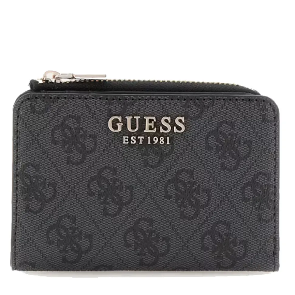 Portacarte Piccolo GUESS Chiuso con Clip Linea Laurel Colore Coal Logo