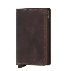 Porta Carte SECRID linea Vintage in Pelle Marrone Scuro con RFID