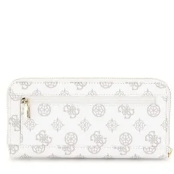 Portafoglio Donna GUESS Chiuso con Zip Linea Laurel colore White Logo