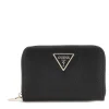 Portafoglio Donna GUESS Chiuso con Zip Linea Laurel Colore Nero Misura Media