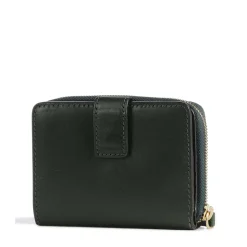 Portafoglio Donna Piccolo Zip Around THE BRIDGE linea Lucrezia in Pelle Verde Malachite