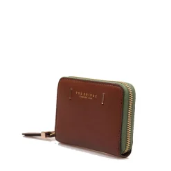 Portafoglio Donna Piccolo Zip Around THE BRIDGE linea Chiara in Pelle Marrone