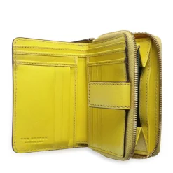Portafoglio Donna Piccolo Zip Around THE BRIDGE linea Lucrezia in Pelle color Lime