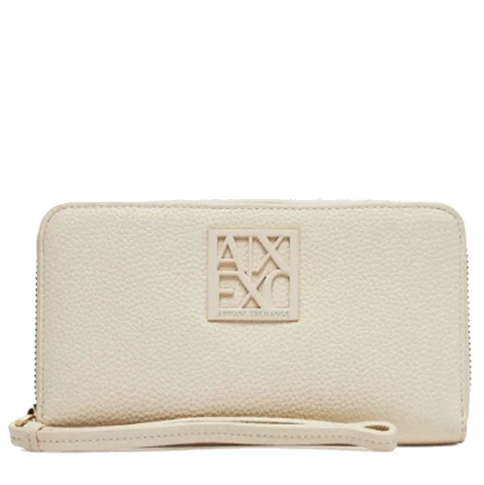 Portafoglio Donna Zip Around ARMANI EXCHANGE colore Off White